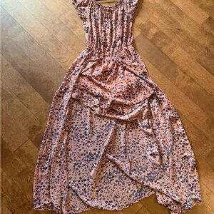 Pink Floral Off-Shoulder Romper